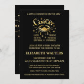 Hemelkanker Zodiac Baby shower Uitnodiging (Voorkant / Achterkant)