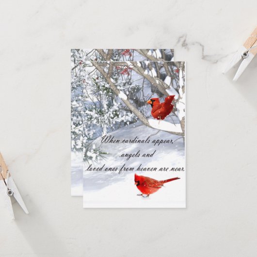 hemelkardinalen kaart (Voorkant / Achterkant in situ)