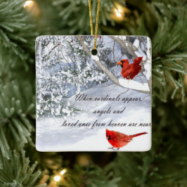 hemelkardinalen keramisch ornament