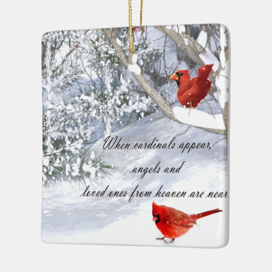 hemelkardinalen keramisch ornament (Links)