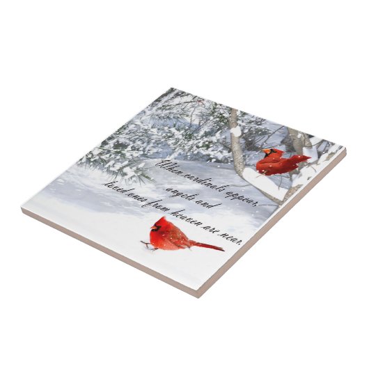 hemelkardinalen tegeltje (Zijkant)