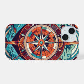 hemelkompas iPhone 15 case (Achterkant horizontaal)