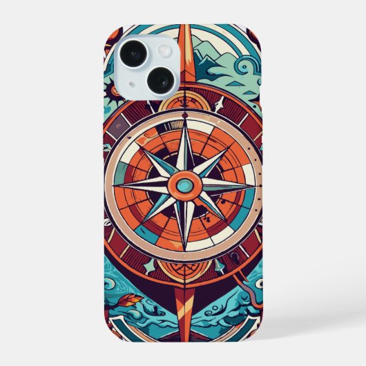 hemelkompas iPhone 15 case (Achterkant)