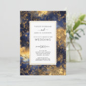 Hemelkosmische sterren en planeten bruiloft kaart (Staand voorkant)