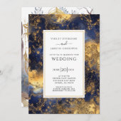 Hemelkosmische sterren en planeten bruiloft kaart (Voorkant / Achterkant)