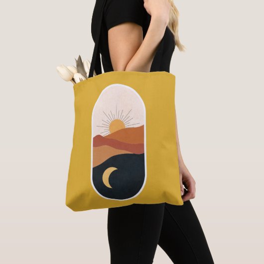 Hemellandschap, Zonneschijn geel Tote Bag (Dichtbij)