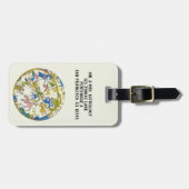  hemellichaam, Arabische sfeer, sterrenbeelden Bagagelabel (Voorkant horizontaal)