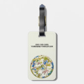  hemellichaam, Arabische sfeer, sterrenbeelden Bagagelabel (Achterkant verticaal)