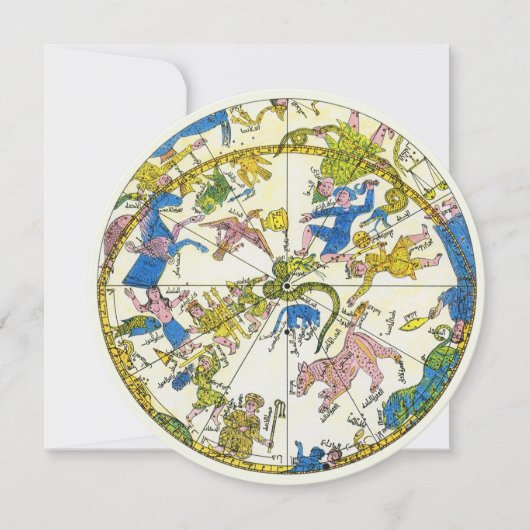 hemellichaam, Arabische sfeer, sterrenbeelden Kaart (Voorkant)