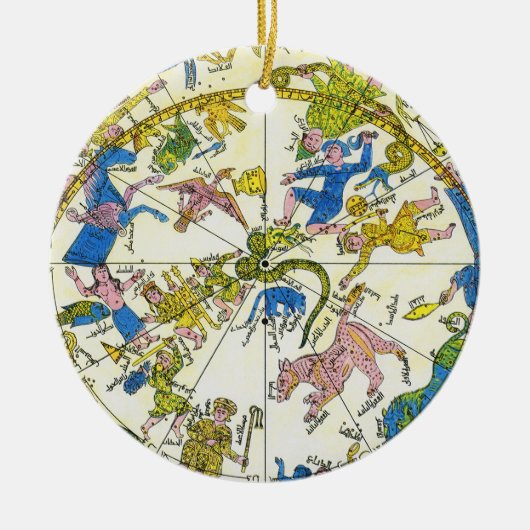  hemellichaam, Arabische sfeer, sterrenbeelden Keramisch Ornament (Voorkant)