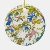  hemellichaam, Arabische sfeer, sterrenbeelden Keramisch Ornament (Achterkant)