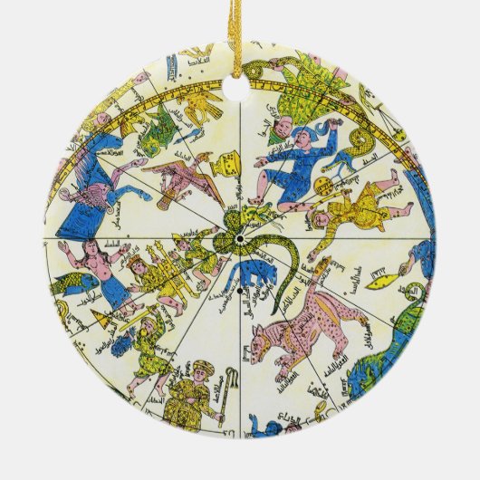  hemellichaam, Arabische sfeer, sterrenbeelden Keramisch Ornament (Achterkant)