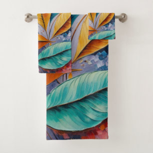 hemelluifel   Ontwerp van Sun & Sky Leaf Bad Handdoek