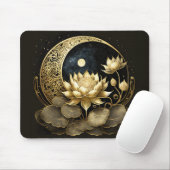 Hemelmaan en lotusbloem muismat (Met muis)