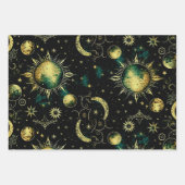 hemelmaan en ster inpakpapier vel (Voorkant 3)