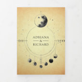  hemelmaan fases bruiloft drieluik uitnodiging (Cover)