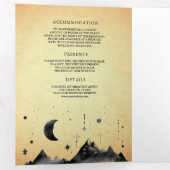  hemelmaan fases bruiloft drieluik uitnodiging (Binnenzijde eerst)