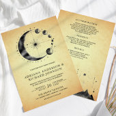  hemelmaan fases bruiloft kaart