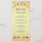  hemelmaan fases bruiloft menu (Voorkant)