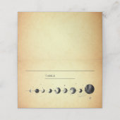 hemelmaan fases bruiloft plaatskaartje (Buitenkant ongevouwen)