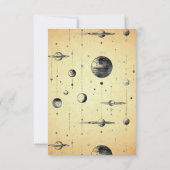 hemelmaan fases bruiloft RSVP kaartje (Achterkant)