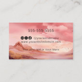 Hemelmaan in roze holistische gezondheid visitekaartje (Achterkant)