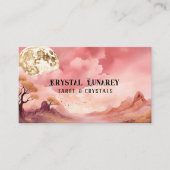 Hemelmaan in roze holistische gezondheid visitekaartje (Voorkant)
