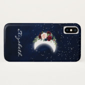 Hemelmaan Waterverf Bourgondië Bloemen Case-Mate iPhone Case (Achterkant (horizontaal))