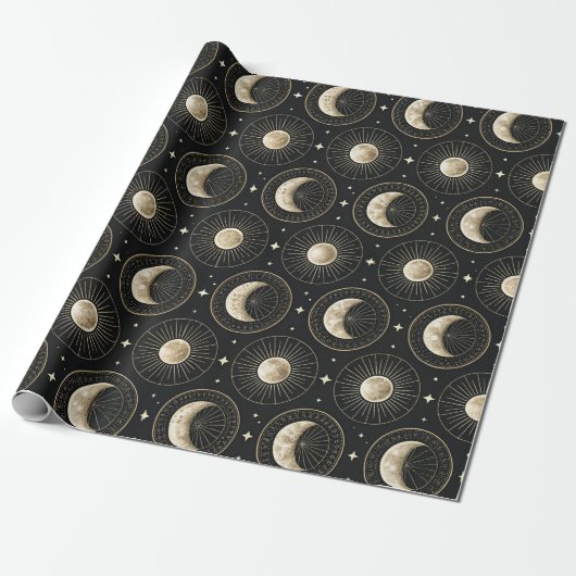 Hemelmaanfaase (5) cadeaupapier (Uitgerold)