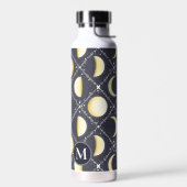 Hemelmaanfasen Patroon & Monogram Waterfles (Links)