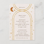 hemelmaansterren bruiloft details informatiekaartje (Voorkant)