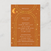  hemelmaansterren bruiloft details informatiekaartje (Voorkant)