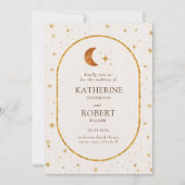  hemelmaansterren bruiloft kaart (Voorkant)