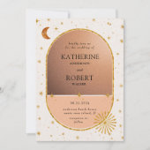  hemelmaansterren bruiloft kaart (Voorkant)