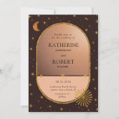 hemelmaansterren bruiloft kaart (Voorkant)