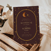 hemelmaansterren bruiloft kaart