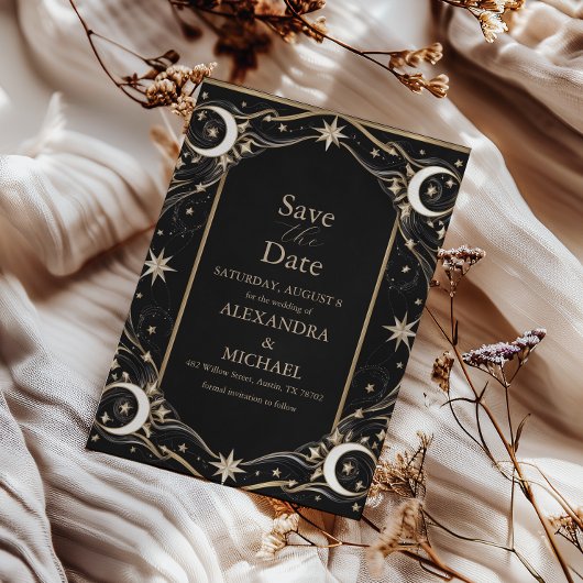 hemelmaansterren bruiloft save the date