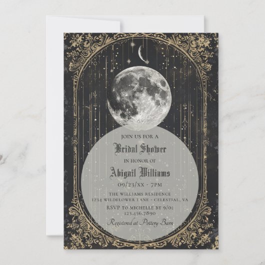  hemelmaansterren mystiek Vrijgezellenfeest Kaart (Voorkant)