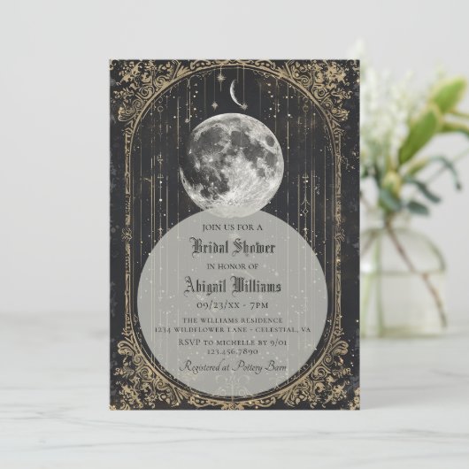  hemelmaansterren mystiek Vrijgezellenfeest Kaart (Staand voorkant)