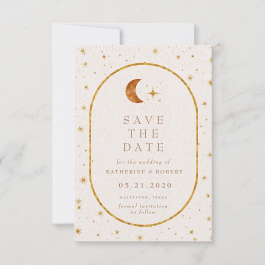  hemelmaansterren slaan de datum op kaart (Voorkant)