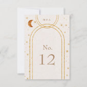  hemelmaansterren trouwtafel nummer RSVP kaartje (Achterkant)