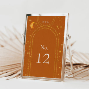 hemelmaansterren trouwtafel nummer RSVP kaartje