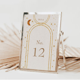  hemelmaansterren trouwtafel nummer RSVP kaartje