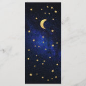 Hemelmenu voor het Huwelijksfeest - Elegante Blauw Menu (Achterkant)