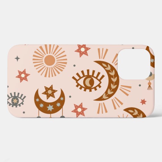Hemeloog, maan, zonpatroon. Case-Mate iPhone case (Achterkant (horizontaal))