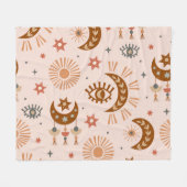Hemeloog, maan, zonpatroon. fleece deken (Voorkant (Horizontaal))