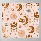 Hemeloog, maan, zonpatroon. poster (Voorkant)