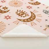 Hemeloog, maan, zonpatroon. sherpa deken (3/4)