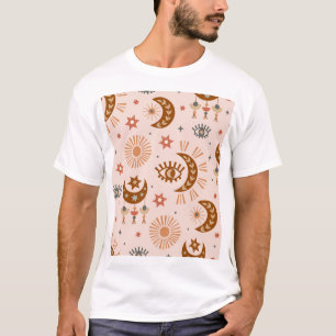 Hemeloog, maan, zonpatroon. t-shirt