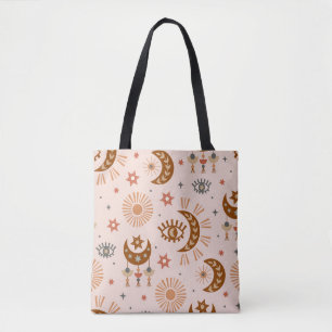 Hemeloog, maan, zonpatroon. tote bag